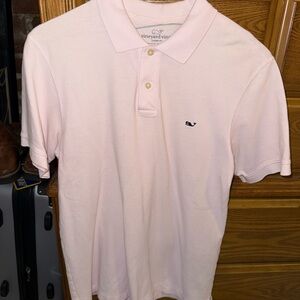 Vineyard Vines Men's Light Pink Polo Shirt
